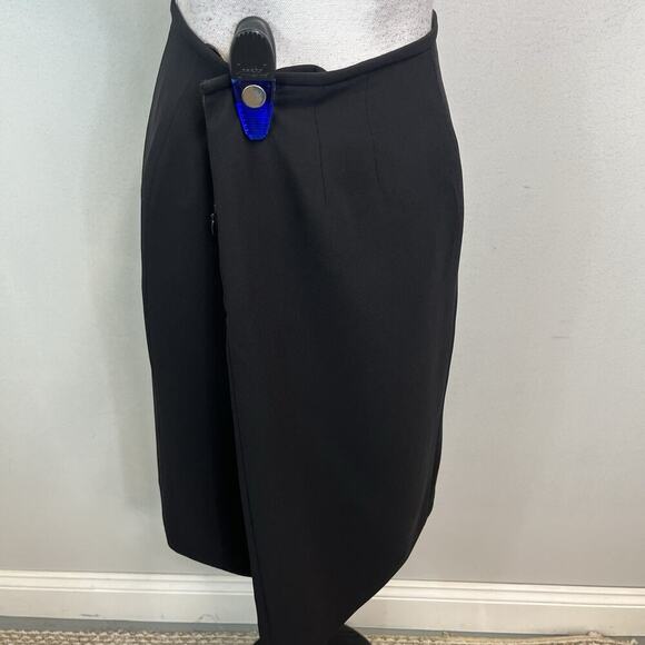 Le Suit Collections Skirt size 14 Navy Blue Straight Knee Career Professional - Picture 7 of 8